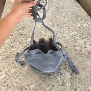 Slate Blue Bucket Bag